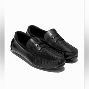 Cole Haan Grand Laser Penny Driver Black Size 7.5